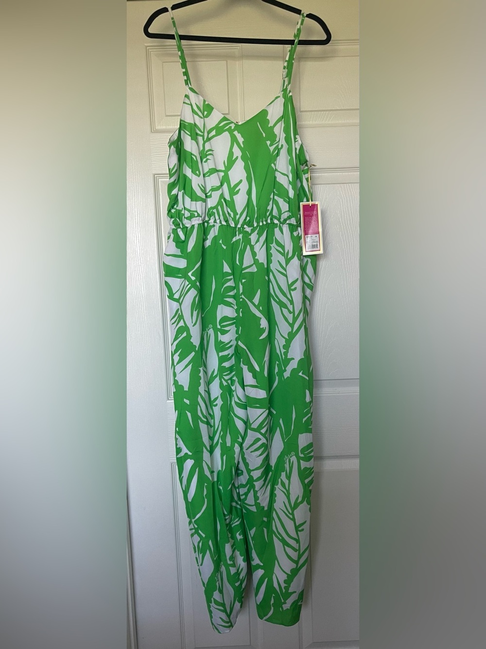 Lilly Pulitzer For Target Green Palm Leaf Jumpsuit Size 1X Beach Vacay NwT 2015